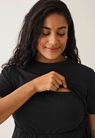 Jersey maternity dress with nursing access - Black - XL - small (4) 