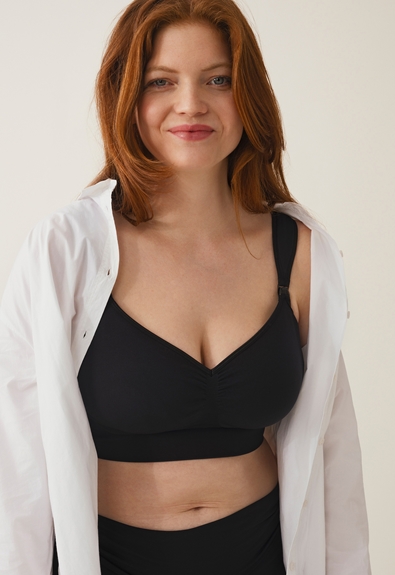 Firm wireless nursing bra 28D - 40G - Black - XL (1) - Maternity underwear / Nursing underwear