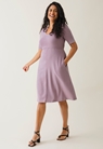 A shaped nursing dress short sleeve - Lavender - M - small (1) 