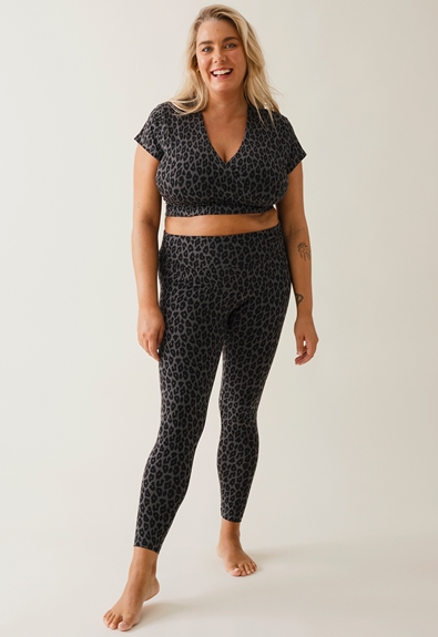 Maternity leggings - Leopard printed - XL (1) - Maternity pants