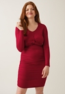 Bodycon maternity dress - Dark raspberry - L - small (1) 