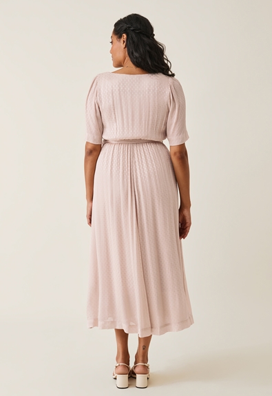 Maternity Occasion dress  - Pink champagne - XL (5) - Maternity dress / Nursing dress