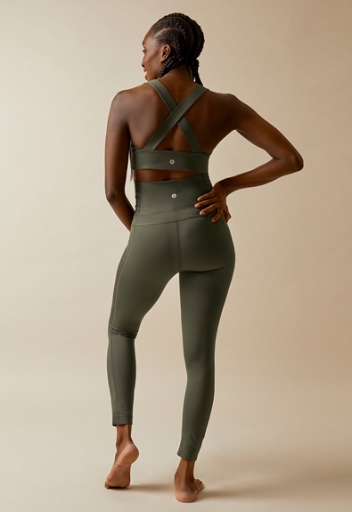 Maternity workout leggings comfort waist - Seaweed - S (3) - Maternity pants