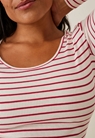 Geripptes Umstandskleid - White/red striped - XXL - small (5) 