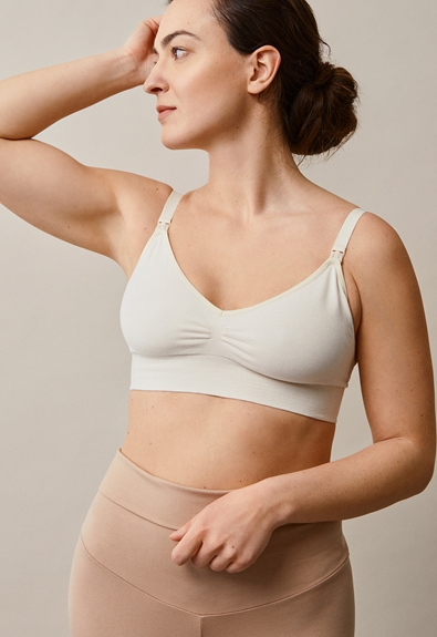 Organic cotton nursing bra - Undyed - M (5) - Maternity underwear / Nursing underwear