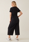Maternity jumpsuit with nursing access - Black - L - small (3) 