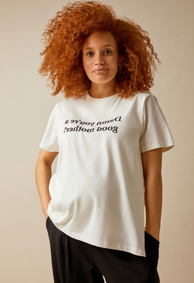 Woman to Woman T-shirt - Tofu -XL (2) - Maternity top / Nursing top