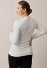 Fleece lined maternity sweatshirt with nursing access - Tofu - L - small (3) 