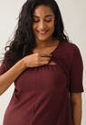 A shaped nursing dress short sleeve - Port red - XL - small (4) 