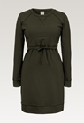Nursing dress with fleece lining - Moss green - L - small (5) 