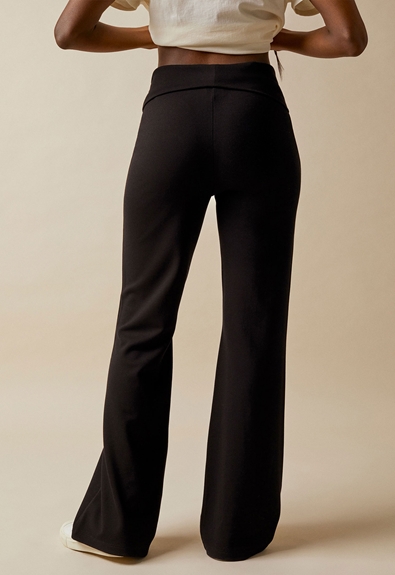 Once-on-never-off flared pants - Black - L (7) - Maternity pants