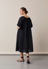 Boho maternity dress with nursing access - Almost black - M/L - small (3) 
