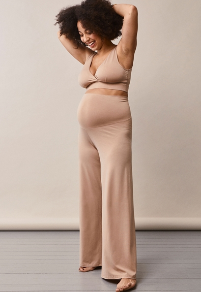 Once-on-never-off lounge pants - Sand - M (1) - Maternity pants