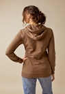 Fleece lined maternity hoodie with nursing access - Hazelnut - S - small (5) 
