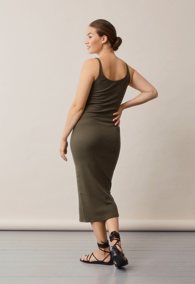 Signe tank dress - Pine green - S (2) - Maternity dress / Nursing dress