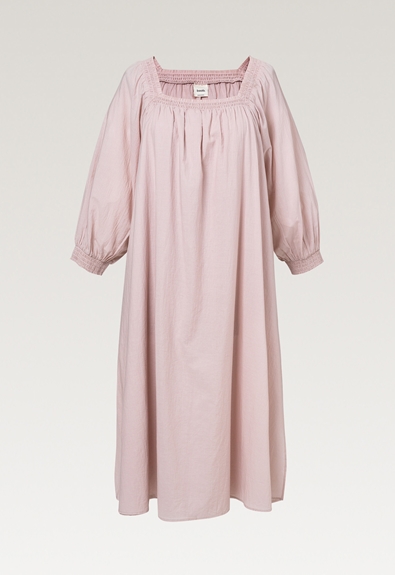 Boho maternity dress with nursing access - Pebble - XL/XXL (6) - Maternity dress / Nursing dress