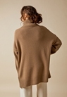 Oversized wool sweater with nursing access - Camel - S/M - small (4) 