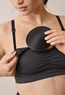 Striped nursing bra - Black/grey - L - small (4) 