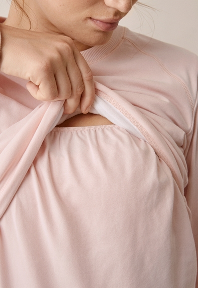 B Warmer sweatshirt - Light pink - XS (5) - Maternity top / Nursing top