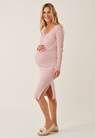 Ribbed maternity dress - White/red striped - XXL - small (1) 