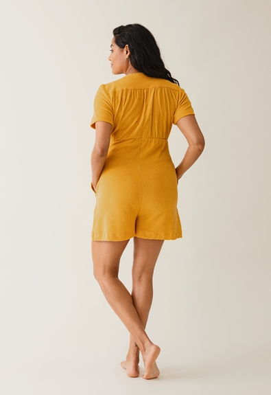 Terrycloth maternity playsuit - Sunflower - XL (3) - Jumpsuits