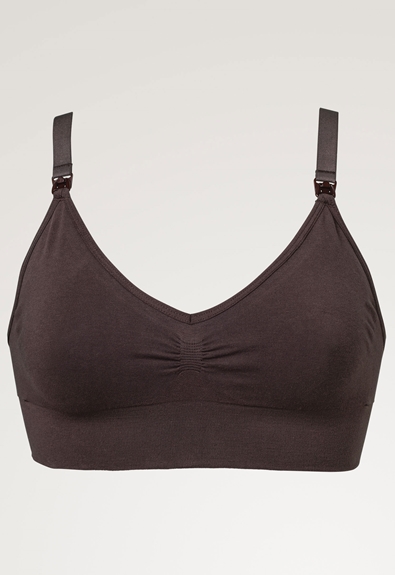 Organic cotton nursing bra - Brown - S (4) - Maternity underwear / Nursing underwear