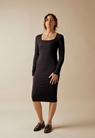 Ribbed maternity dress with nursing access - Black - XL - small (4) 