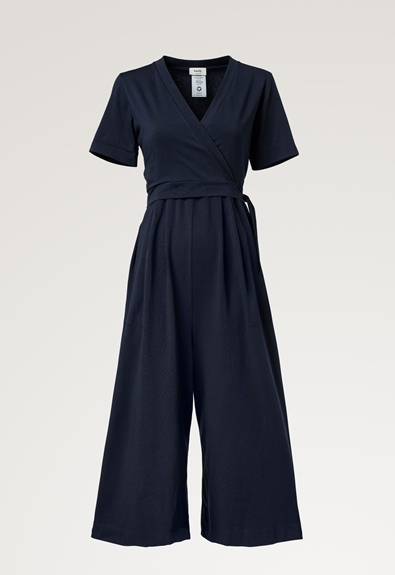 Maternity jumpsuit with nursing access - Midnight blue - M (4) - Jumpsuits