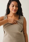 Ribbad ärmlös gravidklänning med amningsfunktion - Trench coat - XXL - small (4) 