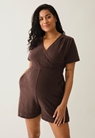 Terrycloth maternity playsuit - Dark brown - L - small (2) 