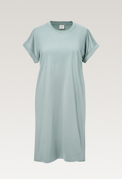 T-shirt dress with nursing access - Mint - S (5) - Maternity dress / Nursing dress