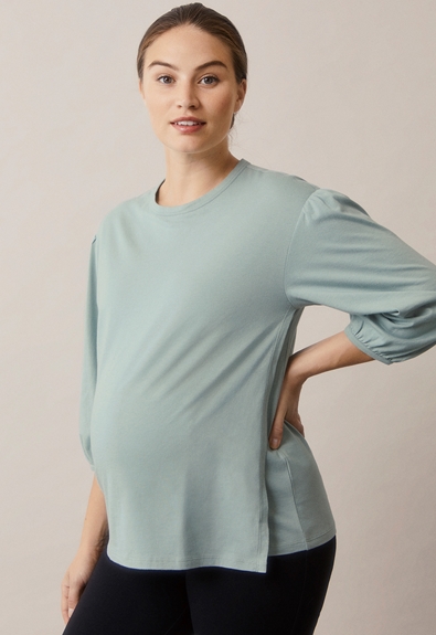 The-shirt blouse - Mint - M (3) - Maternity top / Nursing top