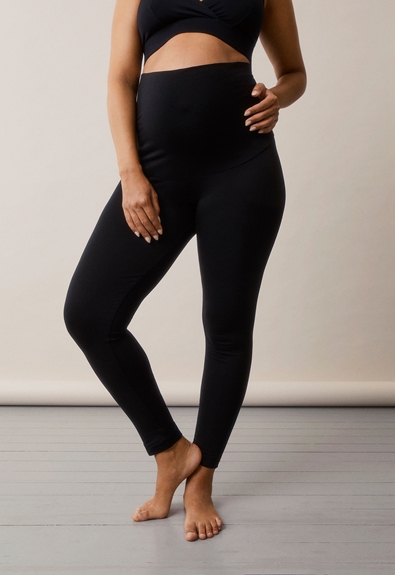 Maternity leggings - Black - XS (4) - Maternity pants