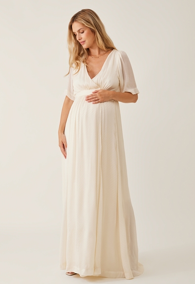Brudklänning - Ivory - L (1) - Gravidklänning / Amningsklänning