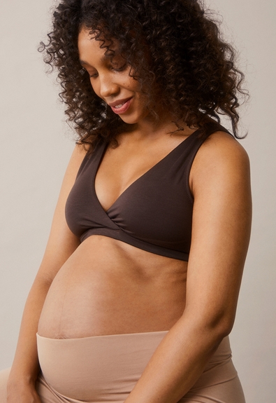 Soft nursing bra - Dark brown  - S (1) - Maternity underwear / Nursing underwear