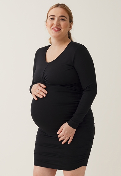 Bodycon maternity dress - Black - S (1) - Maternity dress / Nursing dress