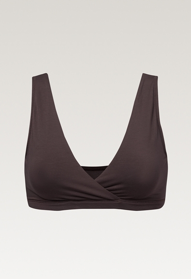 Soft nursing bra - Dark brown - L (4) - Maternity underwear / Nursing underwear