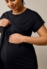 T-shirt dress with nursing access - Black - S - small (3) 