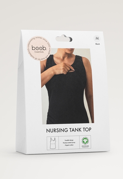 Essential nursing tank top - Black - XXL (1) - Maternity singlet / Nursing singlet 