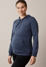 Fleece lined maternity hoodie with nursing access - Thunder blue - XL - small (2) 