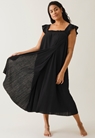 Boho maternity dress with smocking - Almost black - L/XL - small (1) 