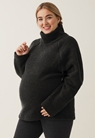 Wool pile sweateralmost black - small (1) 