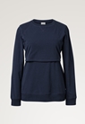 Fleece lined maternity sweatshirt with nursing access - Navy - XXL - small (5) 