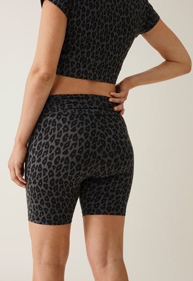 Maternity biker shorts - Leopard - XL (3) - Maternity pants