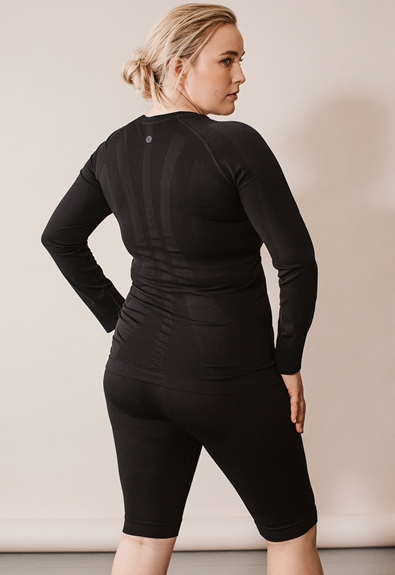 Long-sleeved sports top - Black - S/M (2) - Maternity Active wear / Nursing Activewear