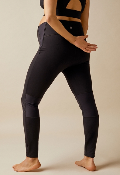Tech-fleece maternity leggings - Black - S (4) - Maternity pants