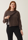 Knitted nursing sweater - Brown grey melange - S - small (3) 