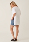 Oversized maternity t-shirt with slit - White - XS/S - small (2) 