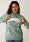 Fleece lined maternity hoodie with nursing access - Mint - S - small (3) 
