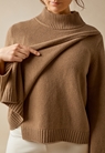Maternity wool sweater with nursing access - Camel - S/M - small (4) 